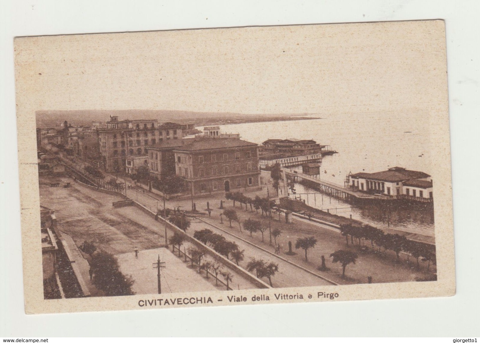 CIVITAVECCHIA - VIALE DELLA VITTORIA E PIRGO -VIAGGIATA 1931- ITALY POSTCARD - Civitavecchia