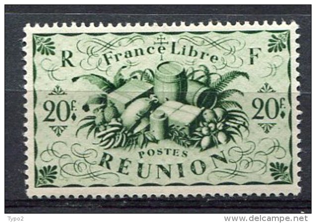 REUNION - Yv. N°  246  *  20f Cote  2,1 Euro   BE  2 Scans - Neufs