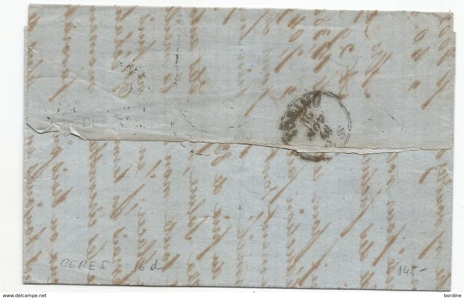 - Lettre - RHONE - LYON - PC.1818 S/TPND N°16d + Càd Type 15 + "PD" Encadré Rouge - 1861 - 1853-1860 Napoleon III