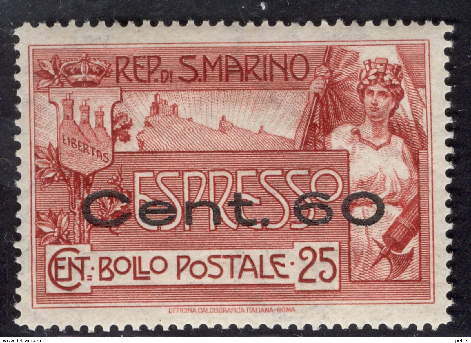 San Marino 1923 Espresso Overprint MH* - Lot. 4626 - Francobolli Per Espresso