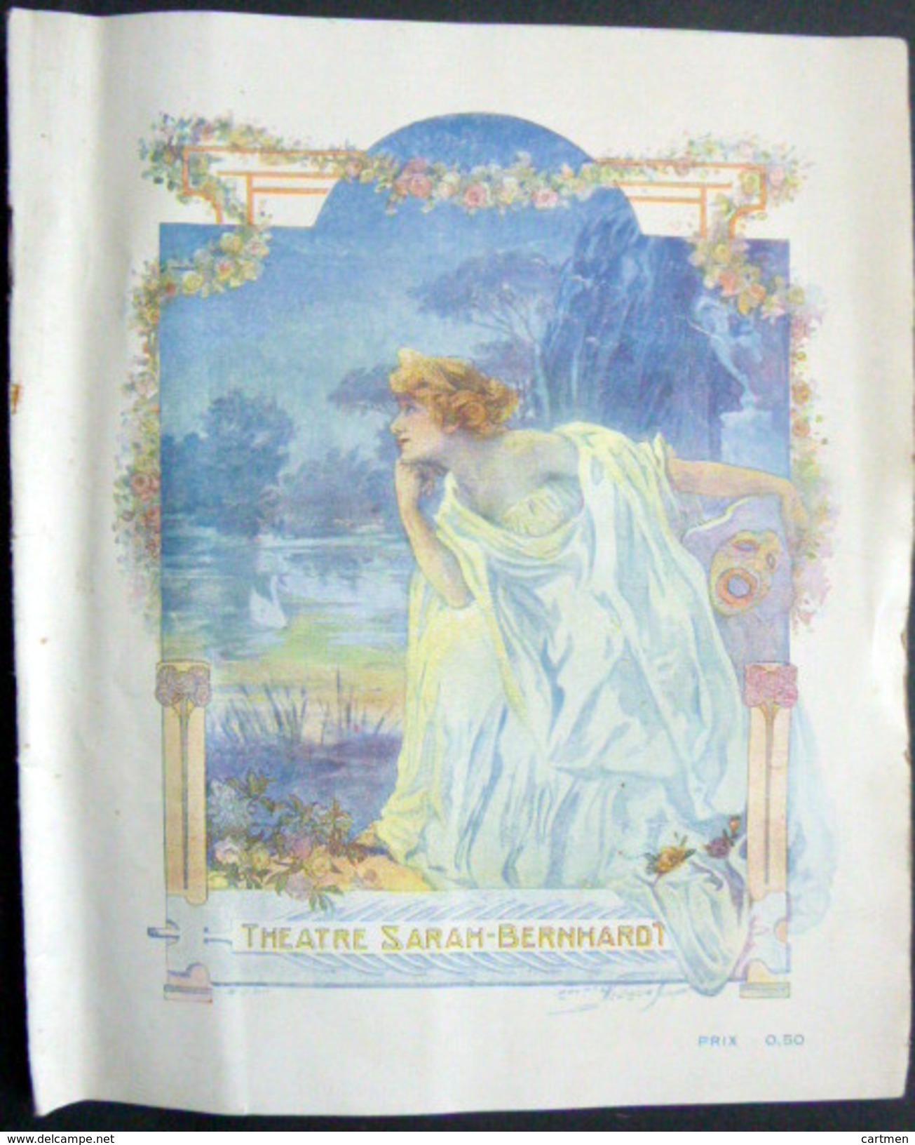 PROGRAMME THEATRE SARAH BERNHARDT  LA DAME DE MONSOREAU BELLE COMPOSITION DE NEUMON  8 PAGES - Programmes