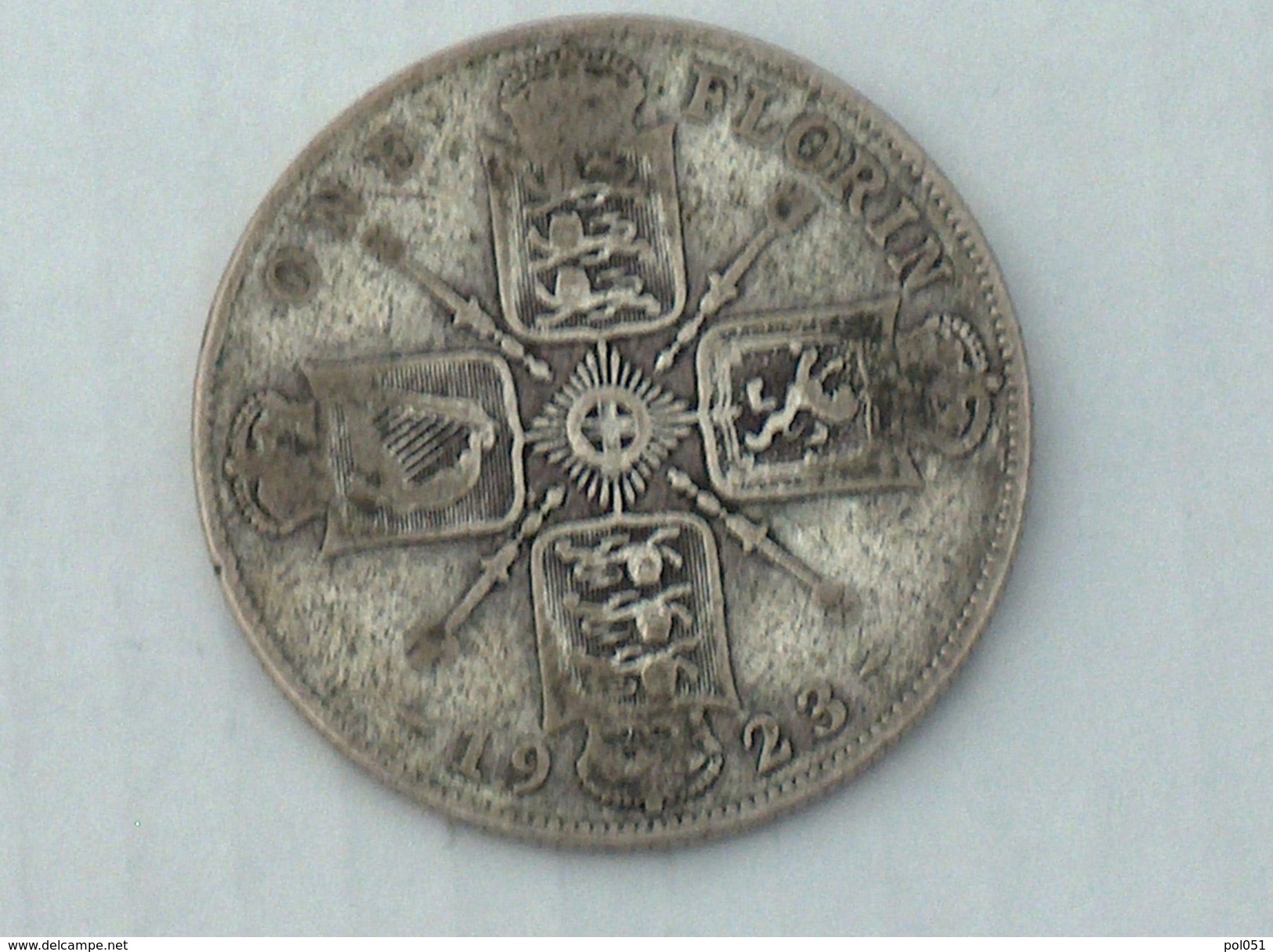 UK GRANDE BRETAGNE ONE 1 Florin 1923 ARGENT SILVER - J. 1 Florin / 2 Schillings