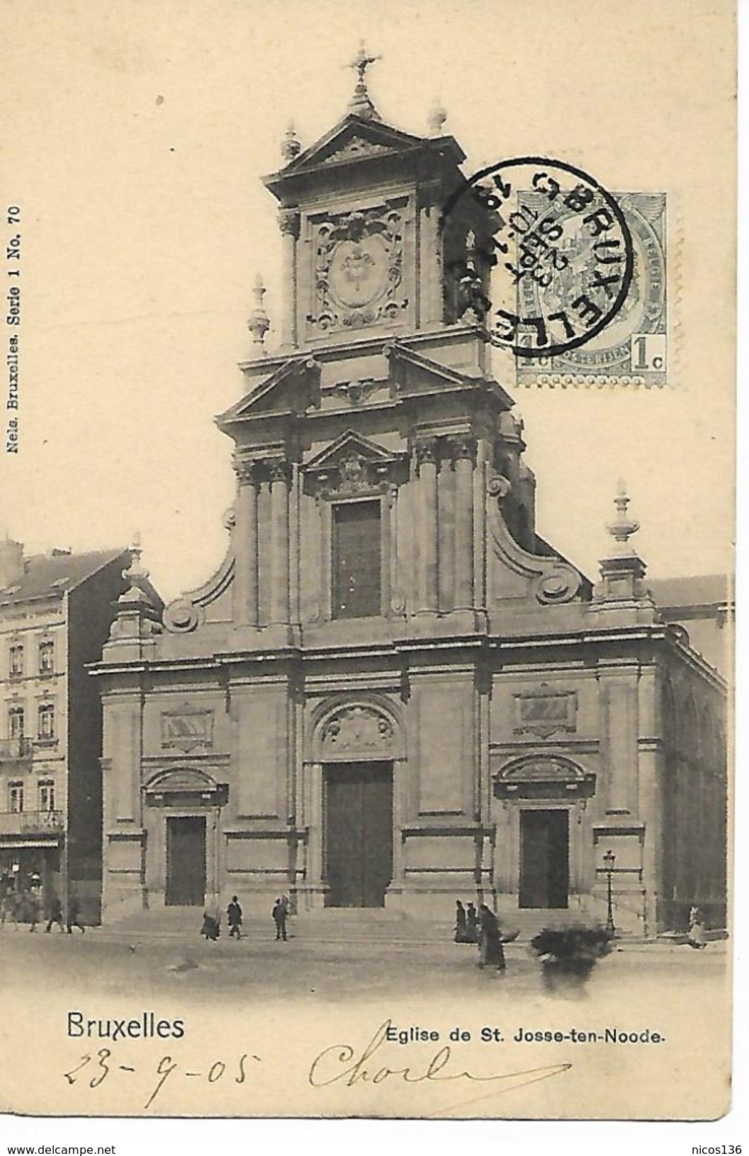 BRUXELLES   EGLISE DE ST. JOSSE-TEN-NOODE     ( ECRITE   NELS SERIE 1 N° 70) - St-Joost-ten-Node - St-Josse-ten-Noode