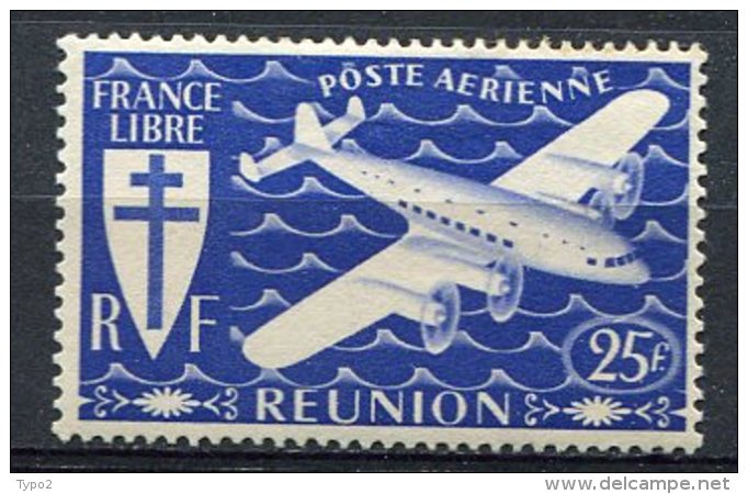 REUNION -  Pa  Yv. N° 32  *  25f  Série De Londrescote 0,9  Euro  BE 2 Scans - Poste Aérienne