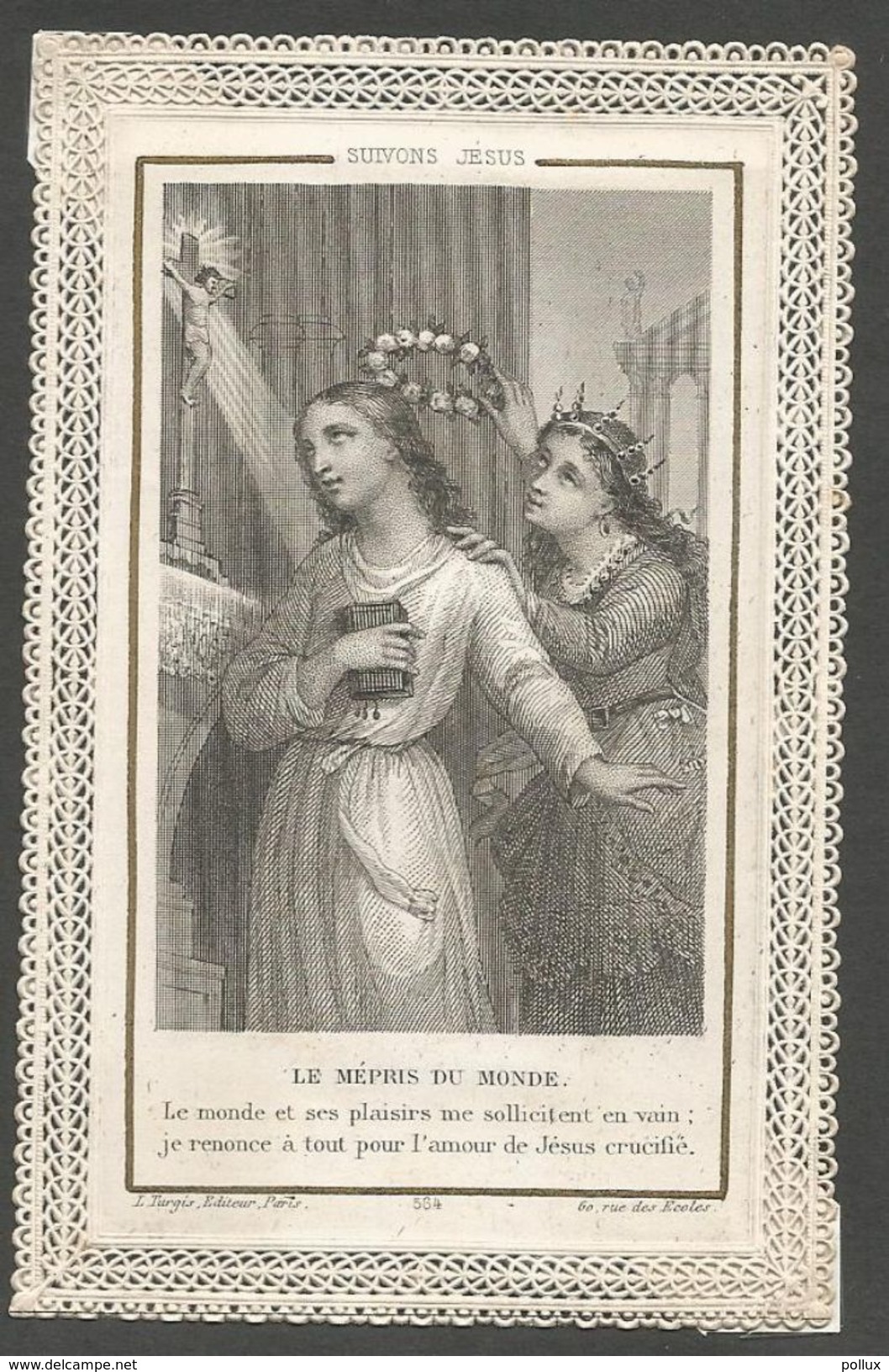 Image Pieuse Holy Card Canivet  Suivons Jésus Le Mépris Du Monde - Godsdienst & Esoterisme