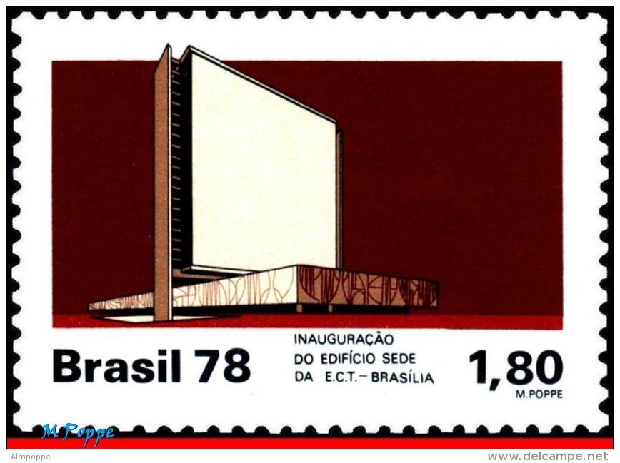 Ref. BR-1561 BRAZIL 1978 PHILATELIC EXHIBITION, POST AND TELEGRAPH, BUILDING, ARCHITECTURE, MI# 1655, MNH 1V Sc# 1561 - Ungebraucht