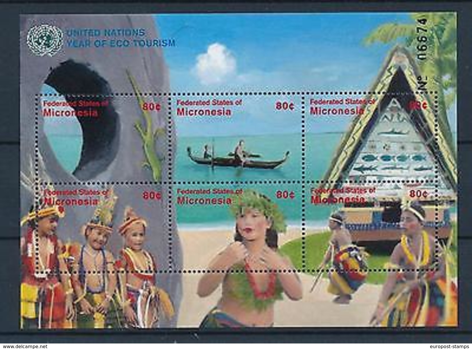 [34975] Micronesia 2002 Reptiles United Nations Eco Tourism MNH Sheet - Other & Unclassified