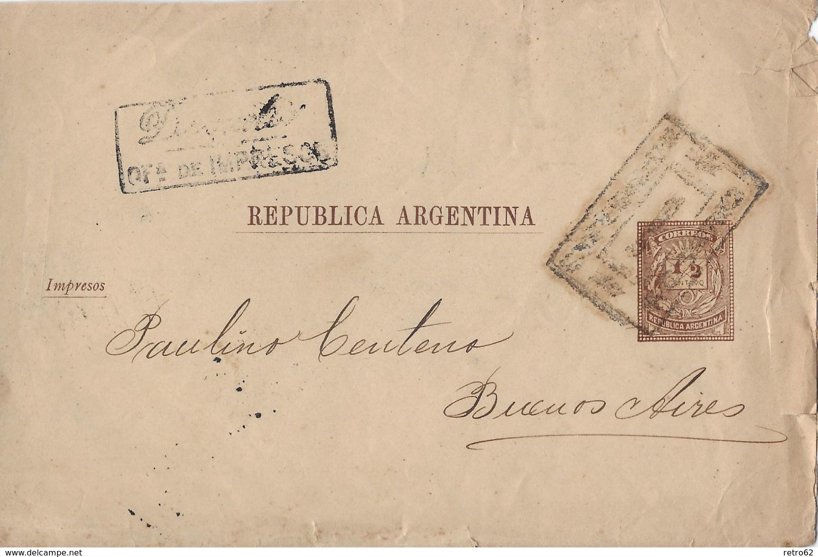 REPUBLICA ARGENTINA 1889 - Letter From Buenos Aires - Entiers Postaux