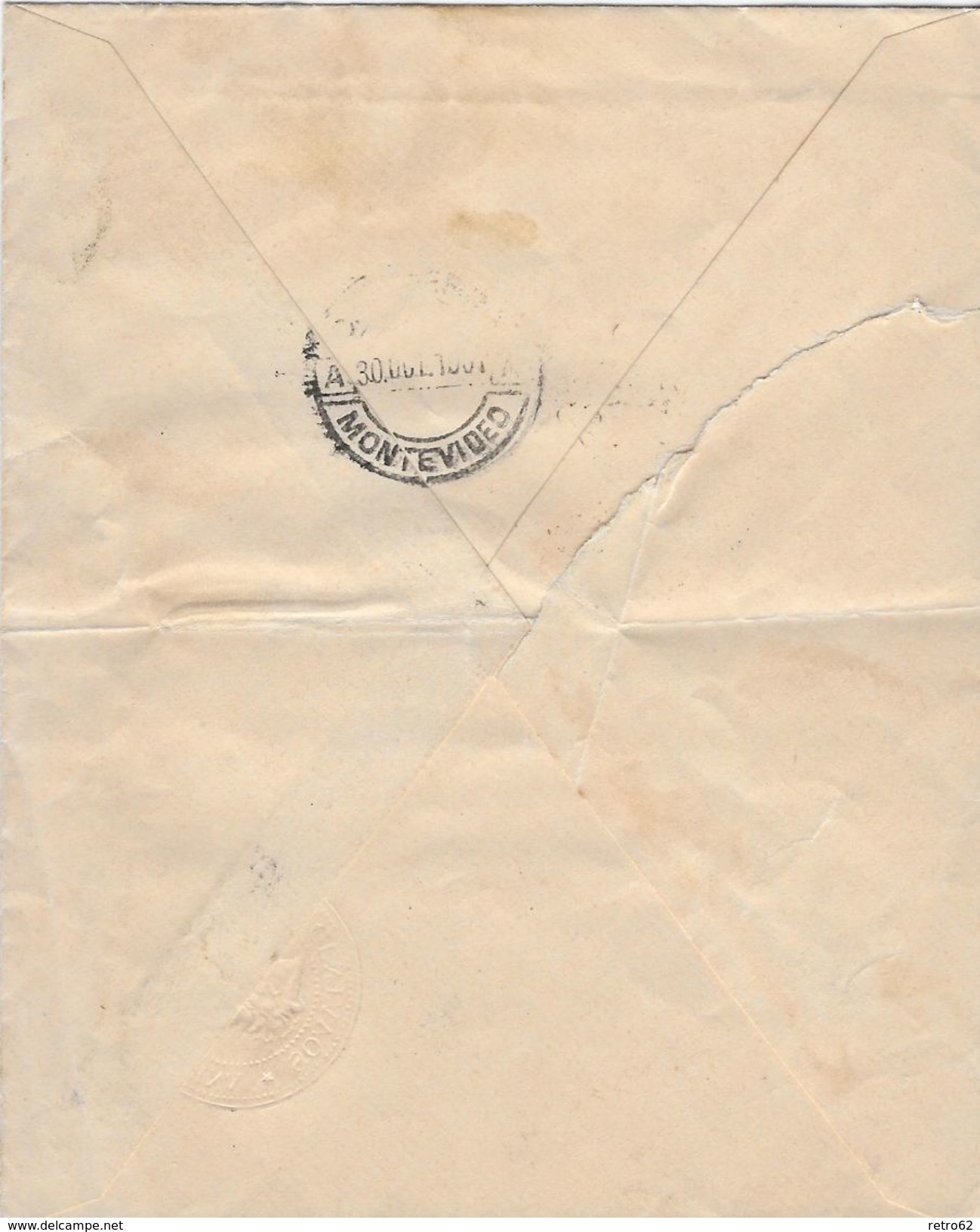 REPUBLICA ARGENTINA 1901- Letter From Buenos Aires To Montevideo, Franqueo Adicional - Entiers Postaux