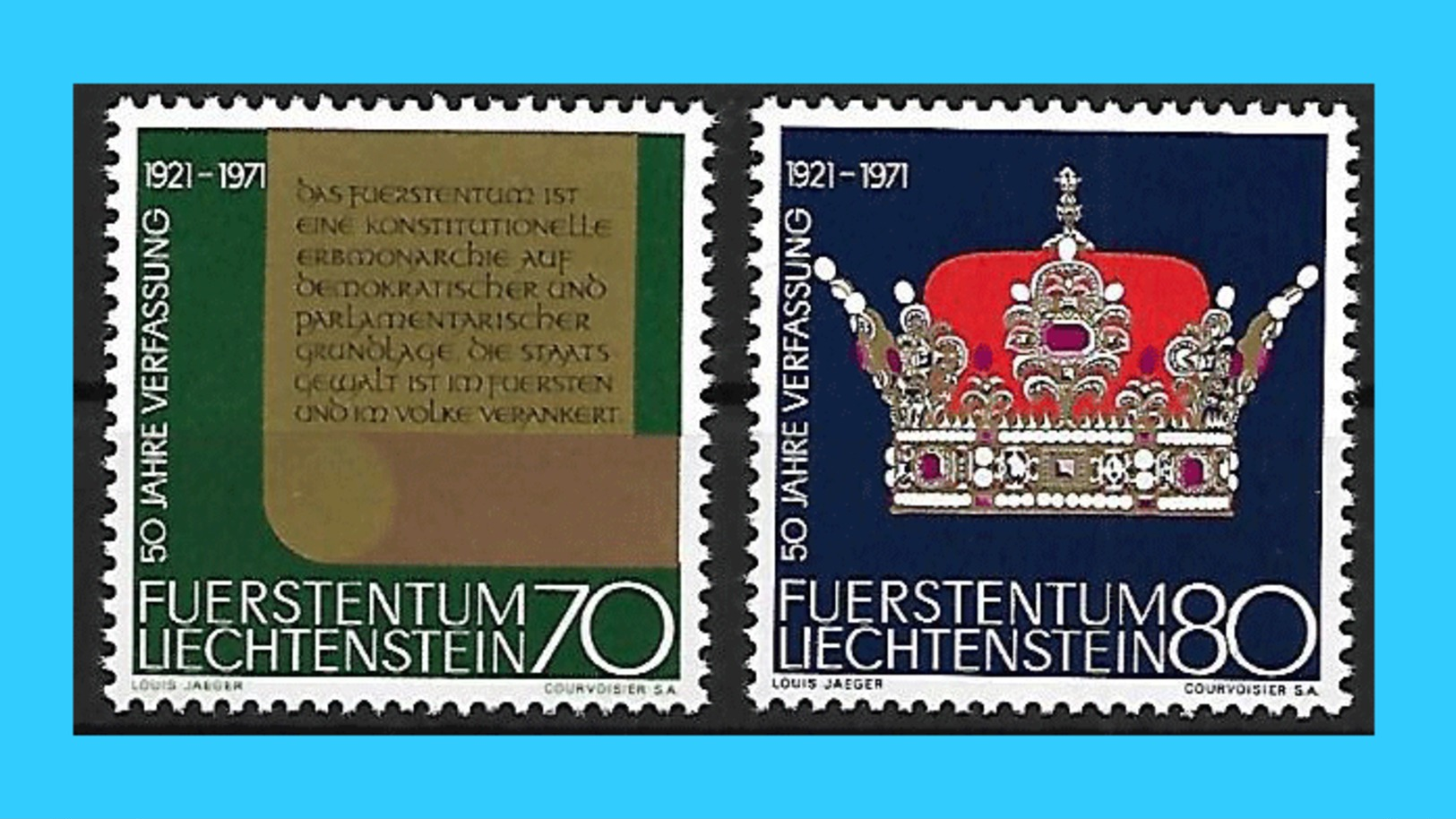 Liechtenstein, 1971  Mi 546-547 **MNH - Ungebraucht