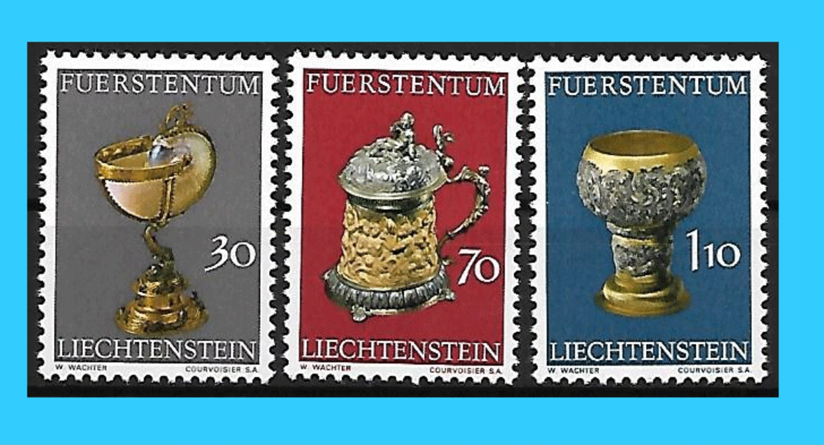 Liechtenstein, 1973  Mi 587-589 **MNH - Ungebraucht