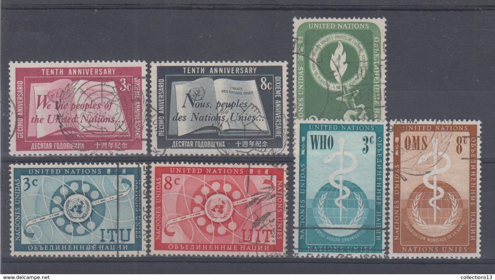 NATIONS UNIS - NEW YORK - 36/37 + 39/55 Obli Cote 10,35 Euros Depart A 10% - Used Stamps