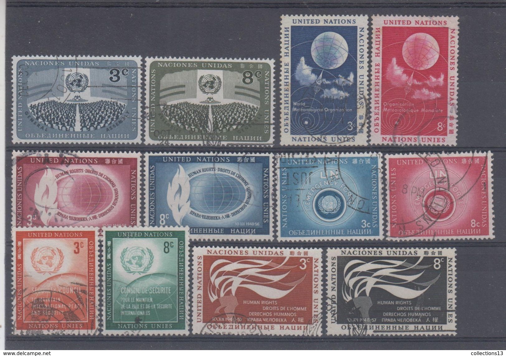 NATIONS UNIS - NEW YORK - 36/37 + 39/55 Obli Cote 10,35 Euros Depart A 10% - Used Stamps