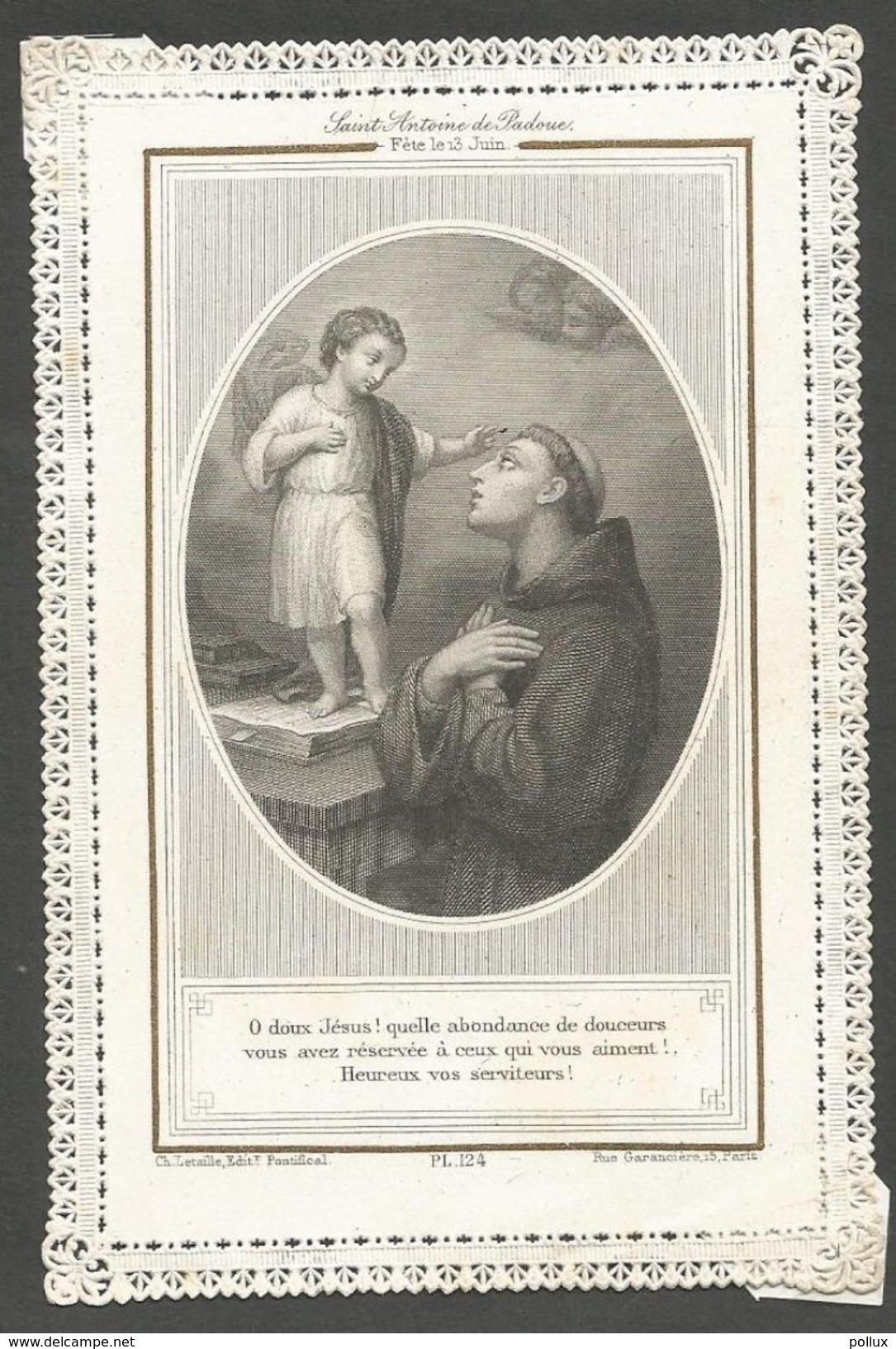 Image Pieuse Holy Card Canivet Saint Antoine De Padoue - Godsdienst & Esoterisme
