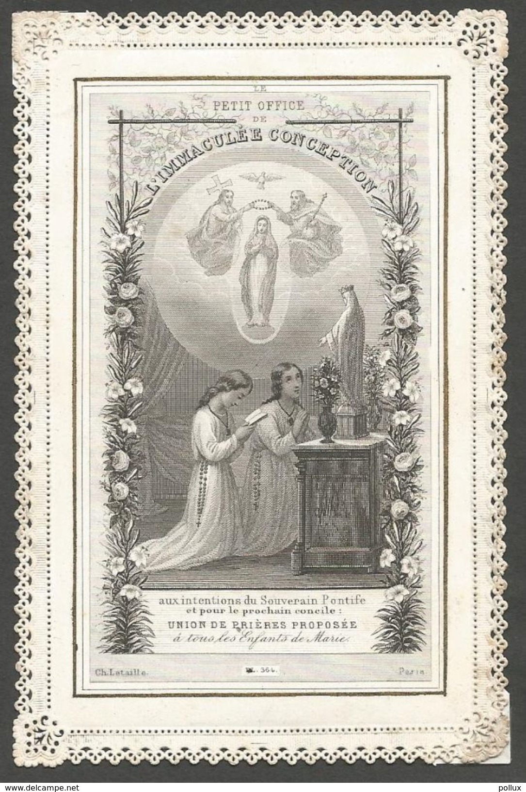 Image Pieuse Holy Card Canivet Petit Office De L'Immaculée Conception - Godsdienst & Esoterisme