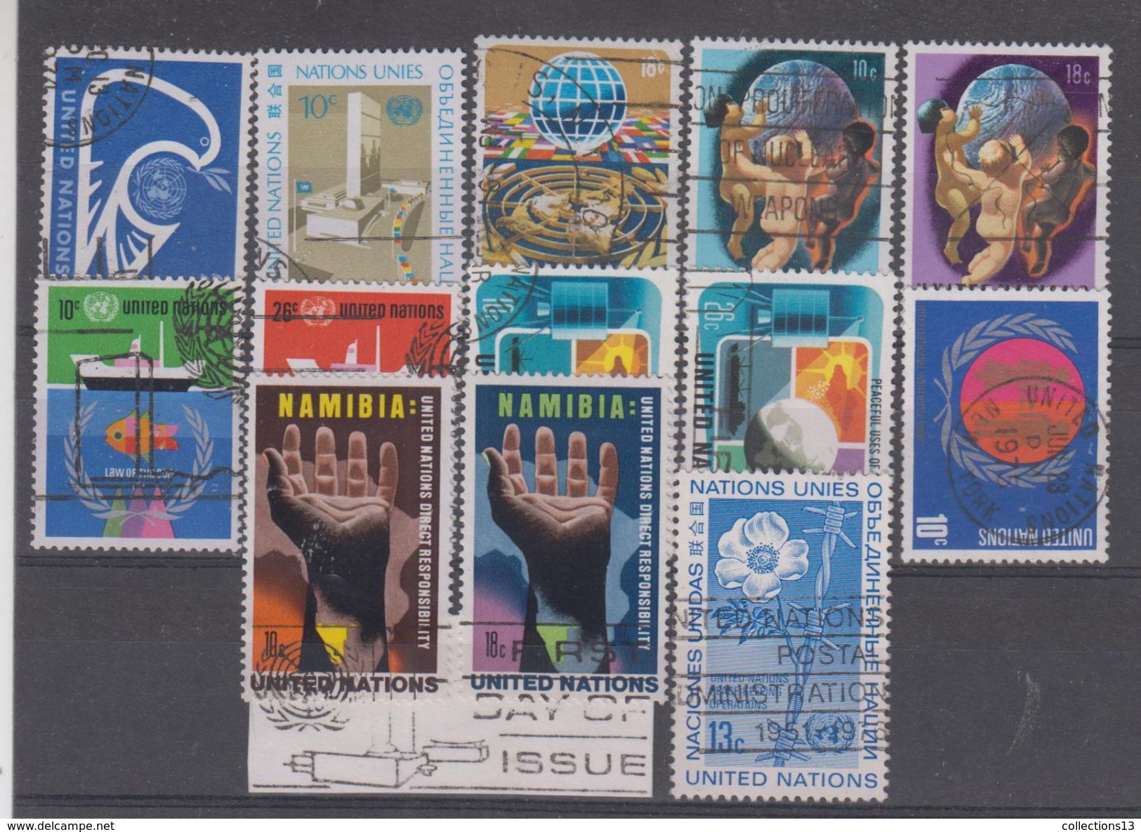 NATIONS UNIS - NEW YORK - 242/251 + 255/287 + 259/264 + 266/268 Obli Cote 14,10 Euros Depart A 10% - Used Stamps