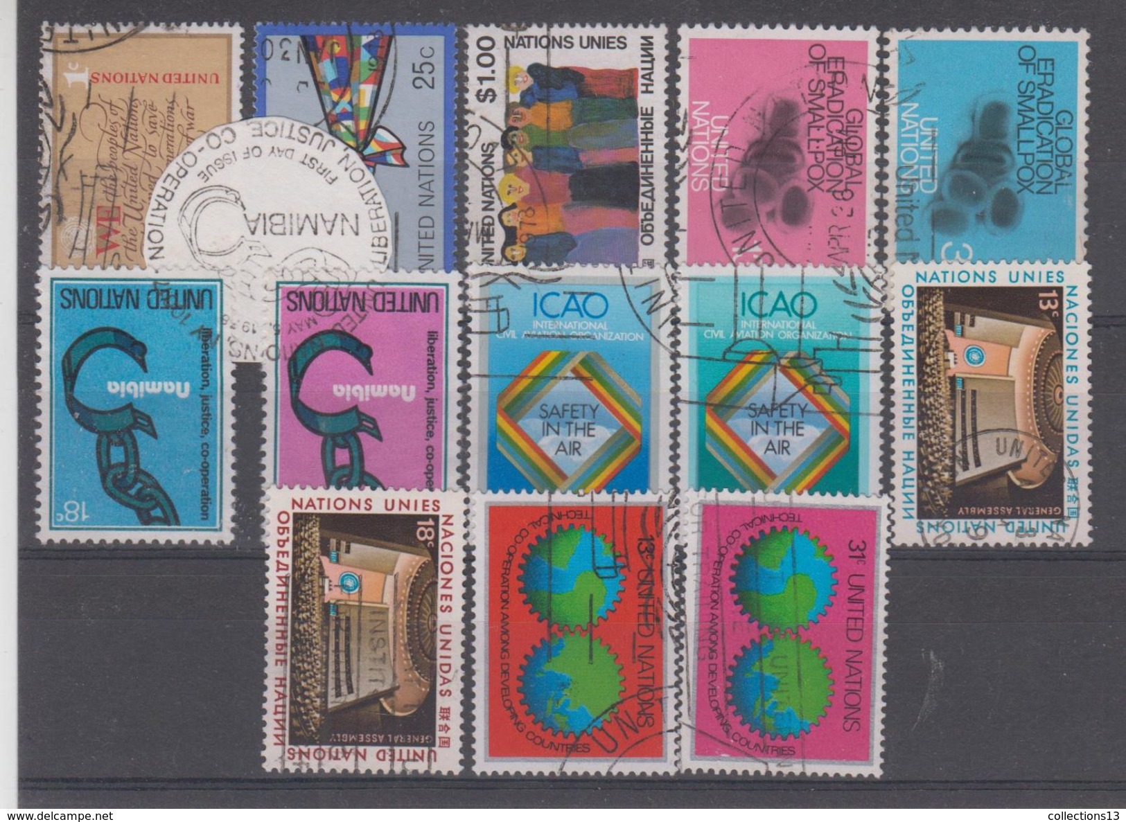 NATIONS UNIS - NEW YORK - 283/295 Obli Cote 10,70 Euros Depart A 10% - Used Stamps