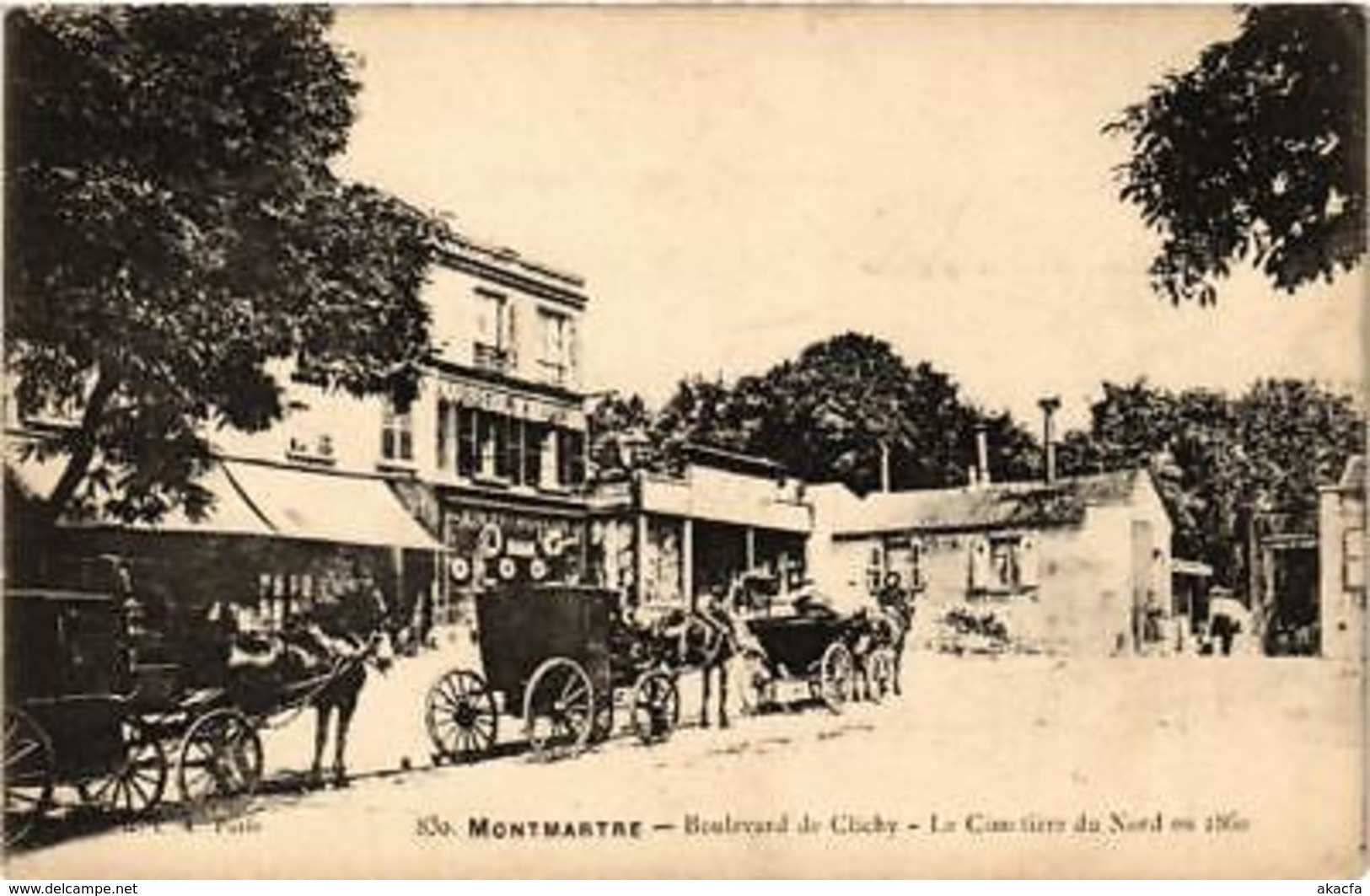 CPA PARIS (18e) Montmartre. Boulevard De Clichy. Le Cimetiere Du Nord (538084) - Altri & Non Classificati