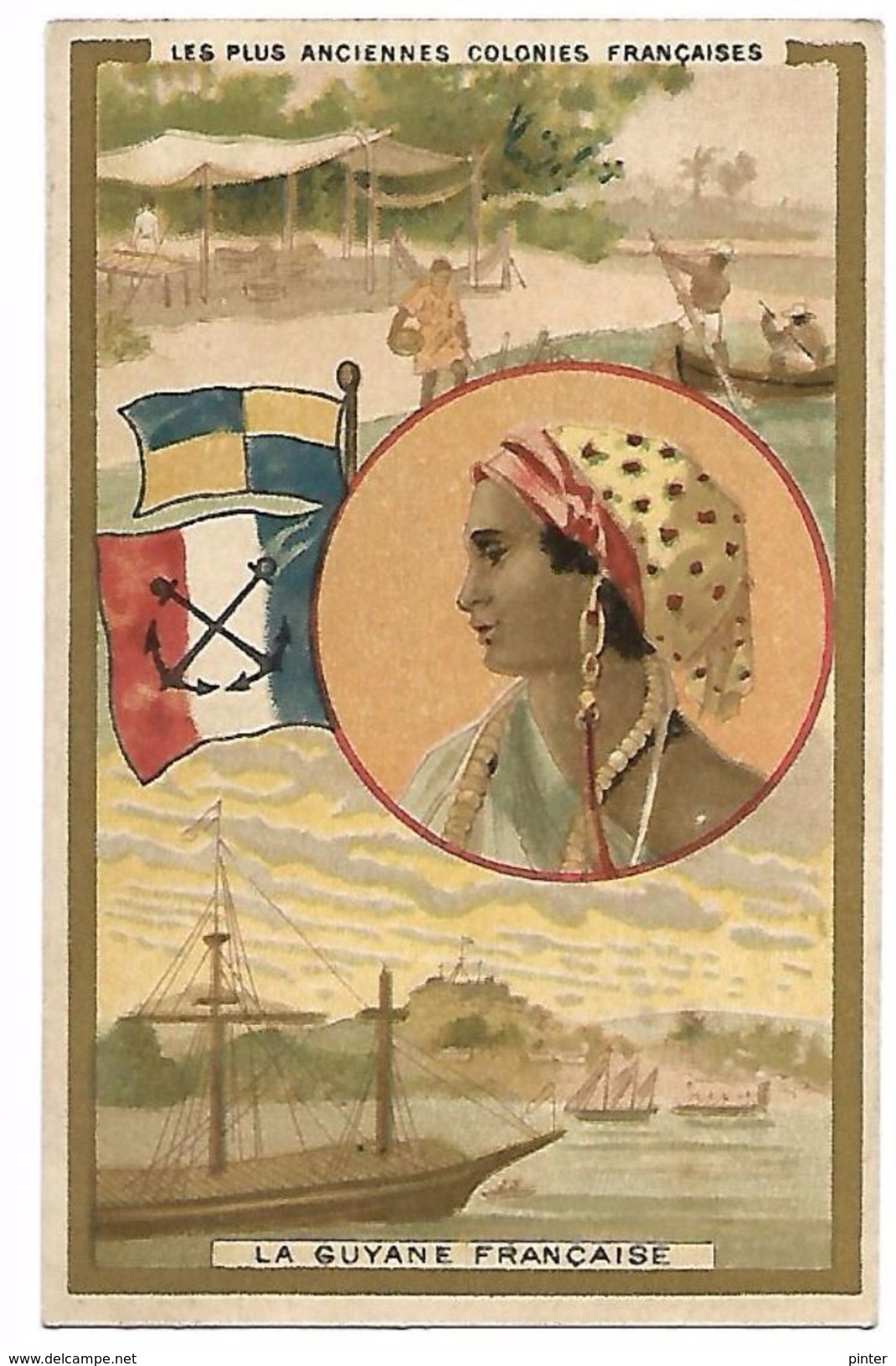 CHROMO - CHICOREE A LA BERGERE - EMILE BONZEL - La Guyane Française - Les Plus Anciennes Colonies Françaises - Thé & Café