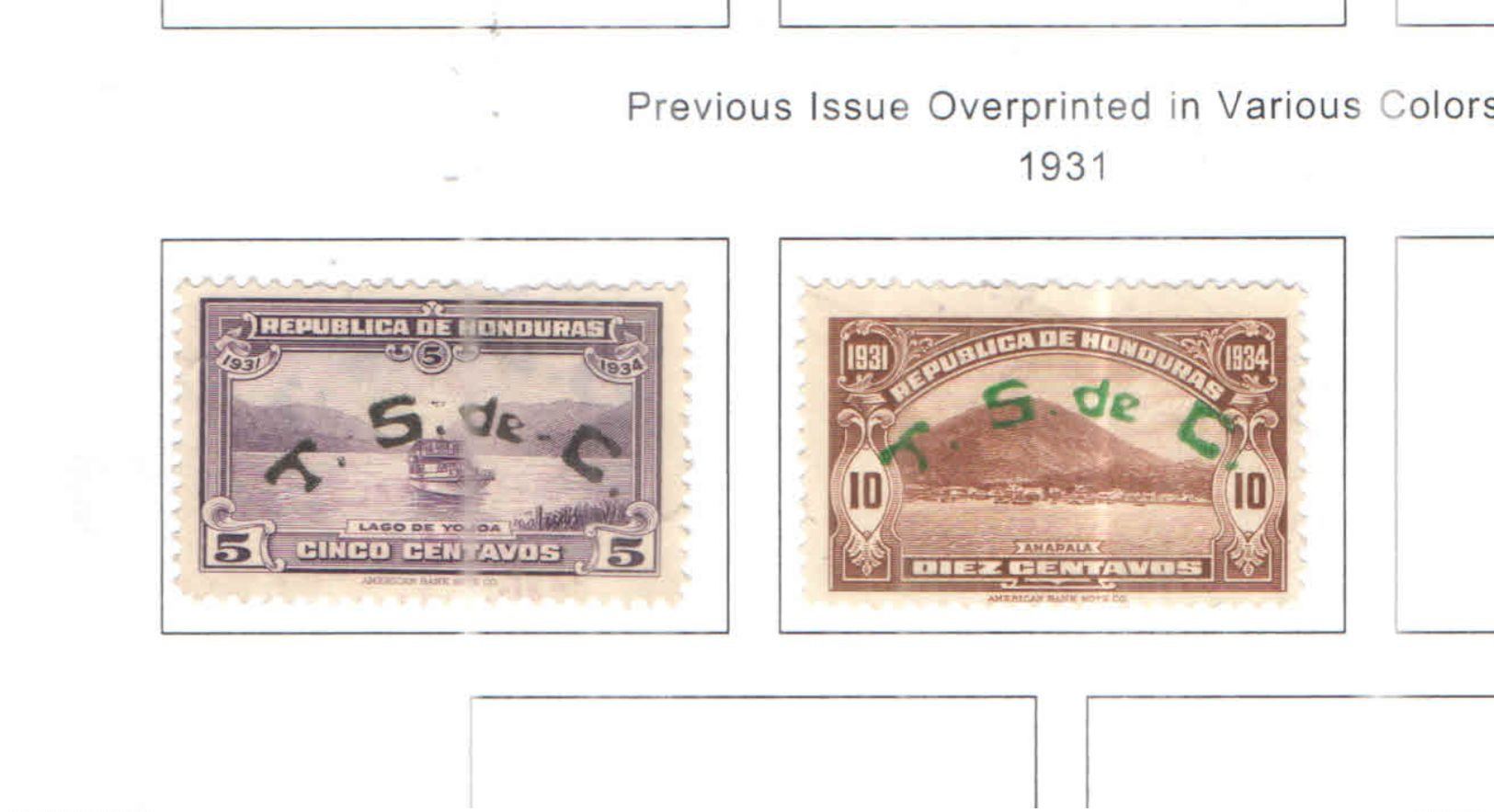 Honduras 1931 P.A.Ovpr.+.Scott. C51+52+ N.2 Valori See Scans Nuovo/Usati - Honduras