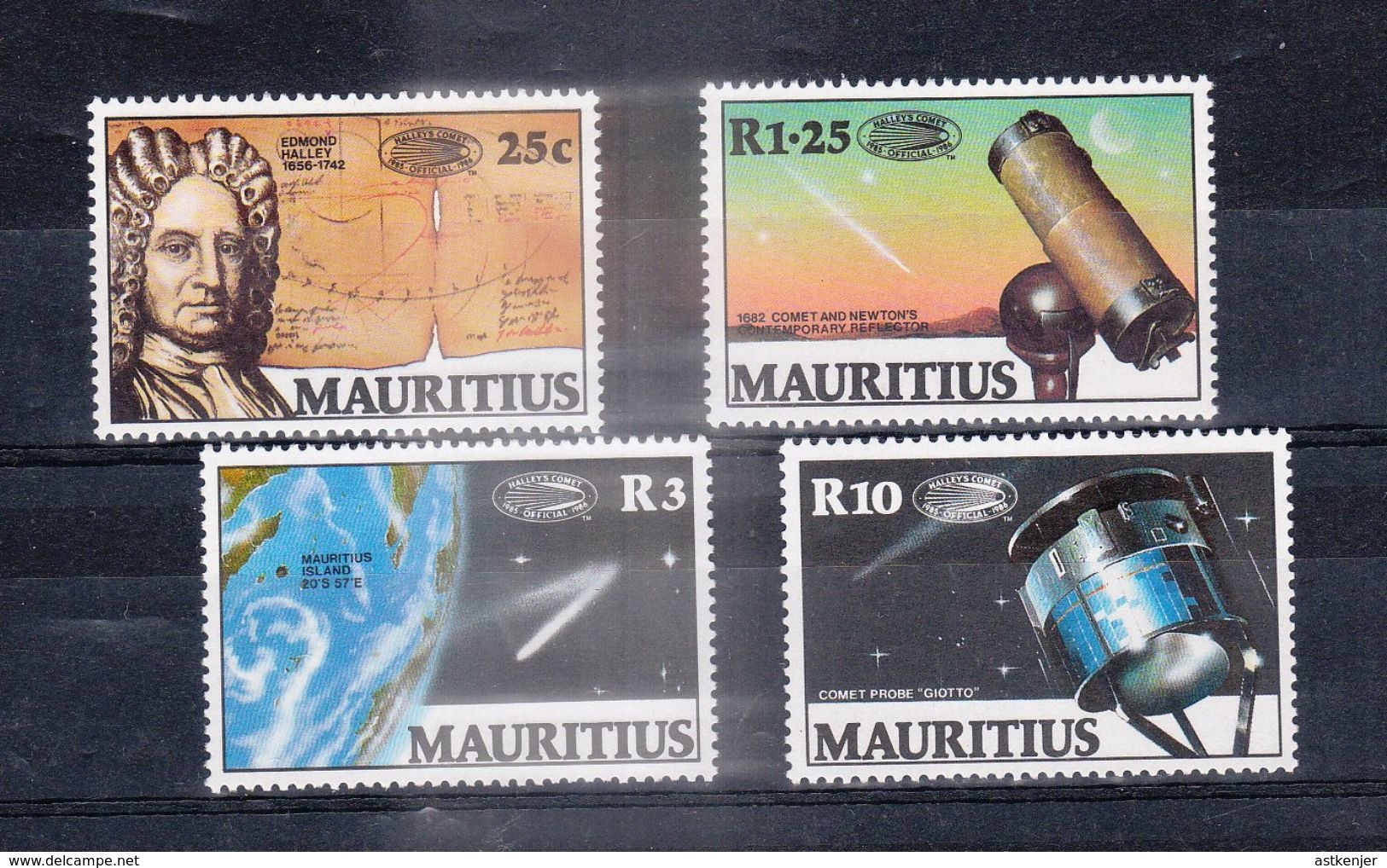 ILE MAURICE (MAURITIUS) - Timbre Poste Année 1986 - N° 625 à 628 (4 Timbres) - Halley's Comet - Mauricio (1968-...)
