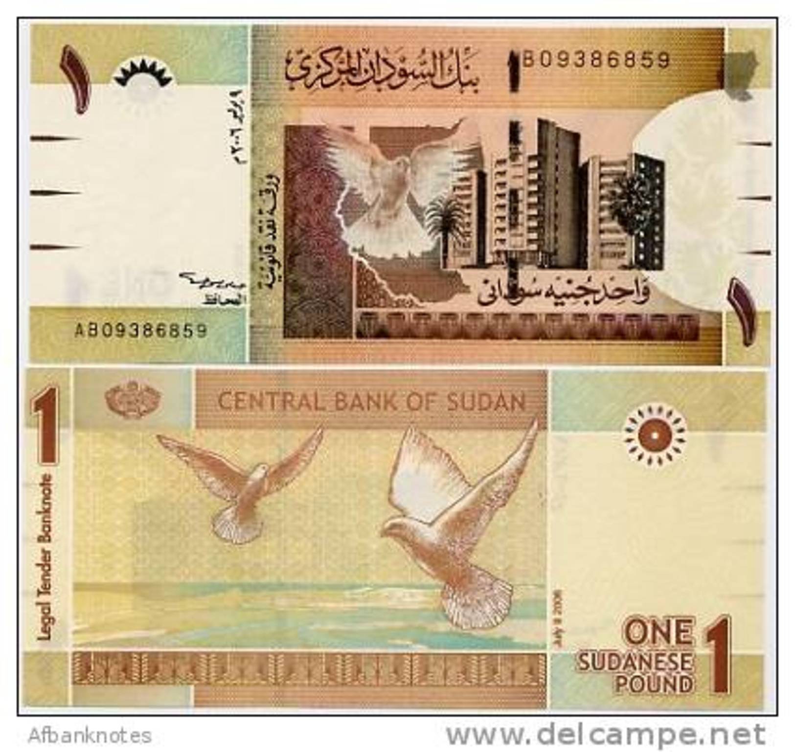 SUDAN      1 Sudanese Pound     P-64     9.7.2006     UNC - Sudan