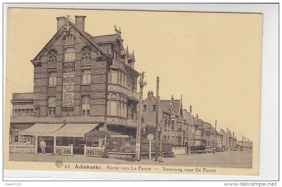 Adinkerke - Route Vers La Panne - Steenweg Naar De Panne - Hotel De France - De Panne