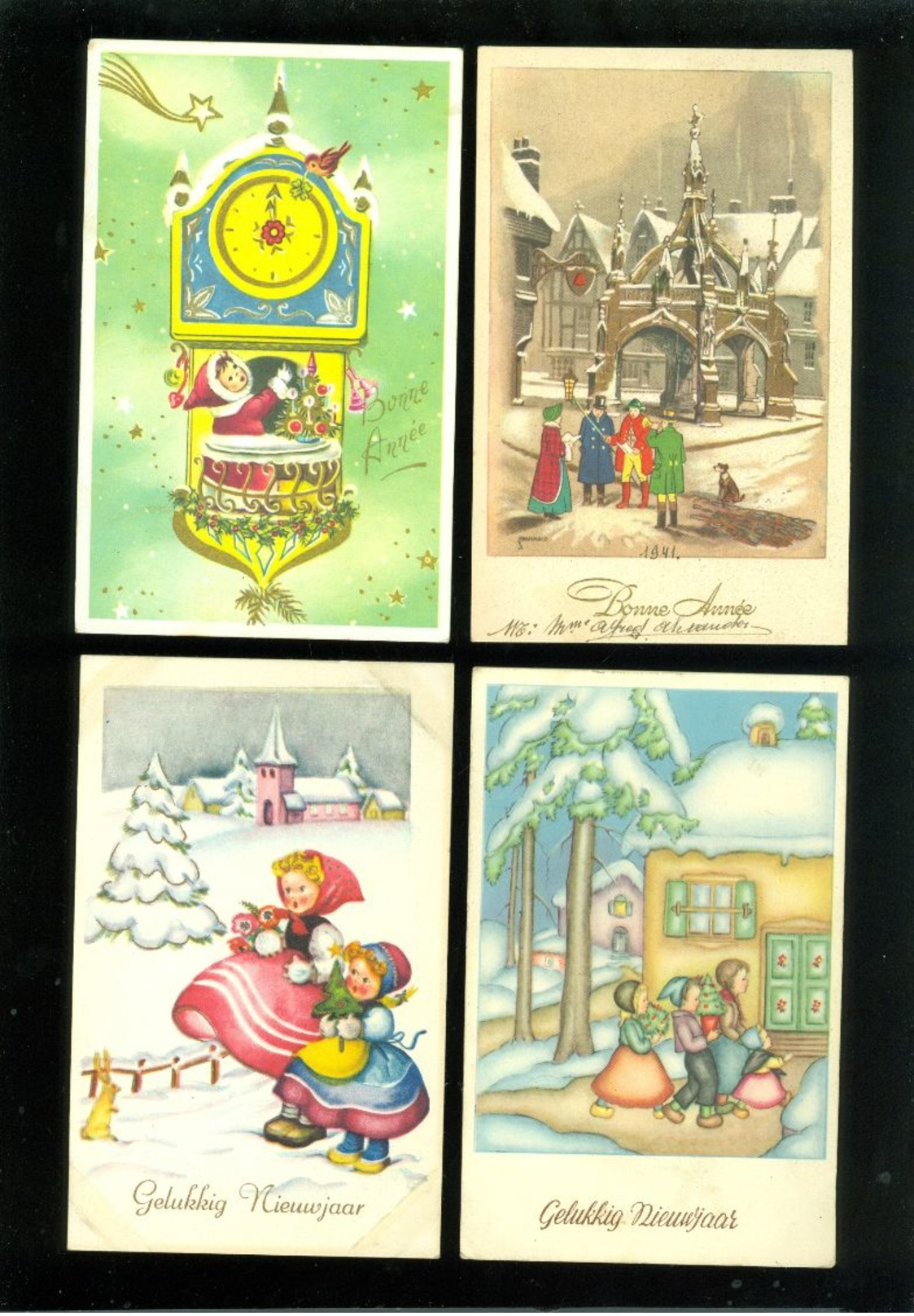 Beau lot de 60 cartes postales de fantaisie   Mooi lot 60 postkaarten van fantasie -  60 scans