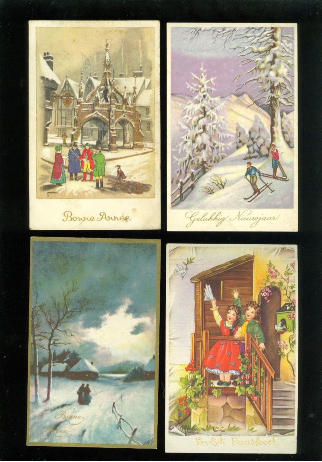 Beau lot de 60 cartes postales de fantaisie   Mooi lot 60 postkaarten van fantasie -  60 scans