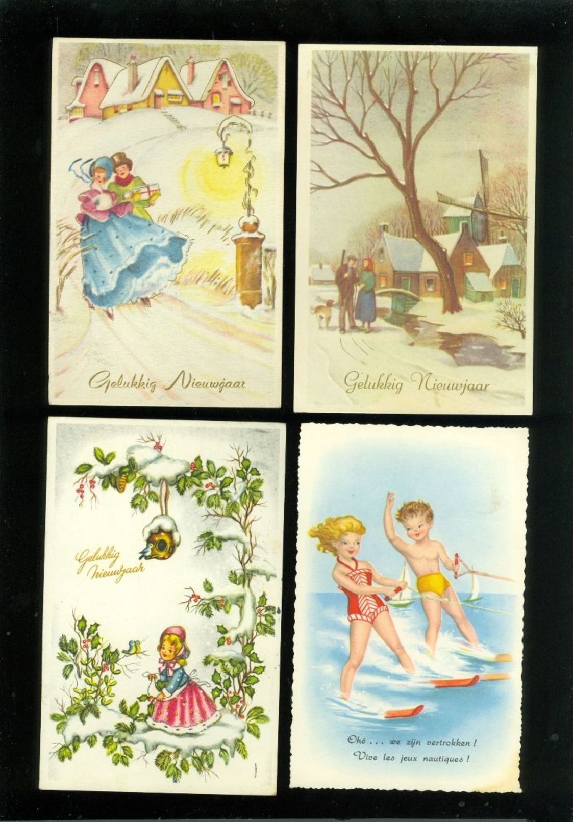 Beau lot de 60 cartes postales de fantaisie   Mooi lot 60 postkaarten van fantasie -  60 scans