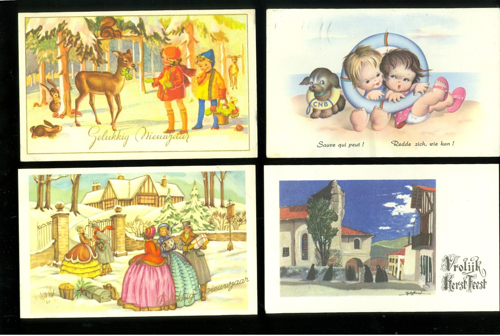 Beau lot de 60 cartes postales de fantaisie   Mooi lot 60 postkaarten van fantasie -  60 scans