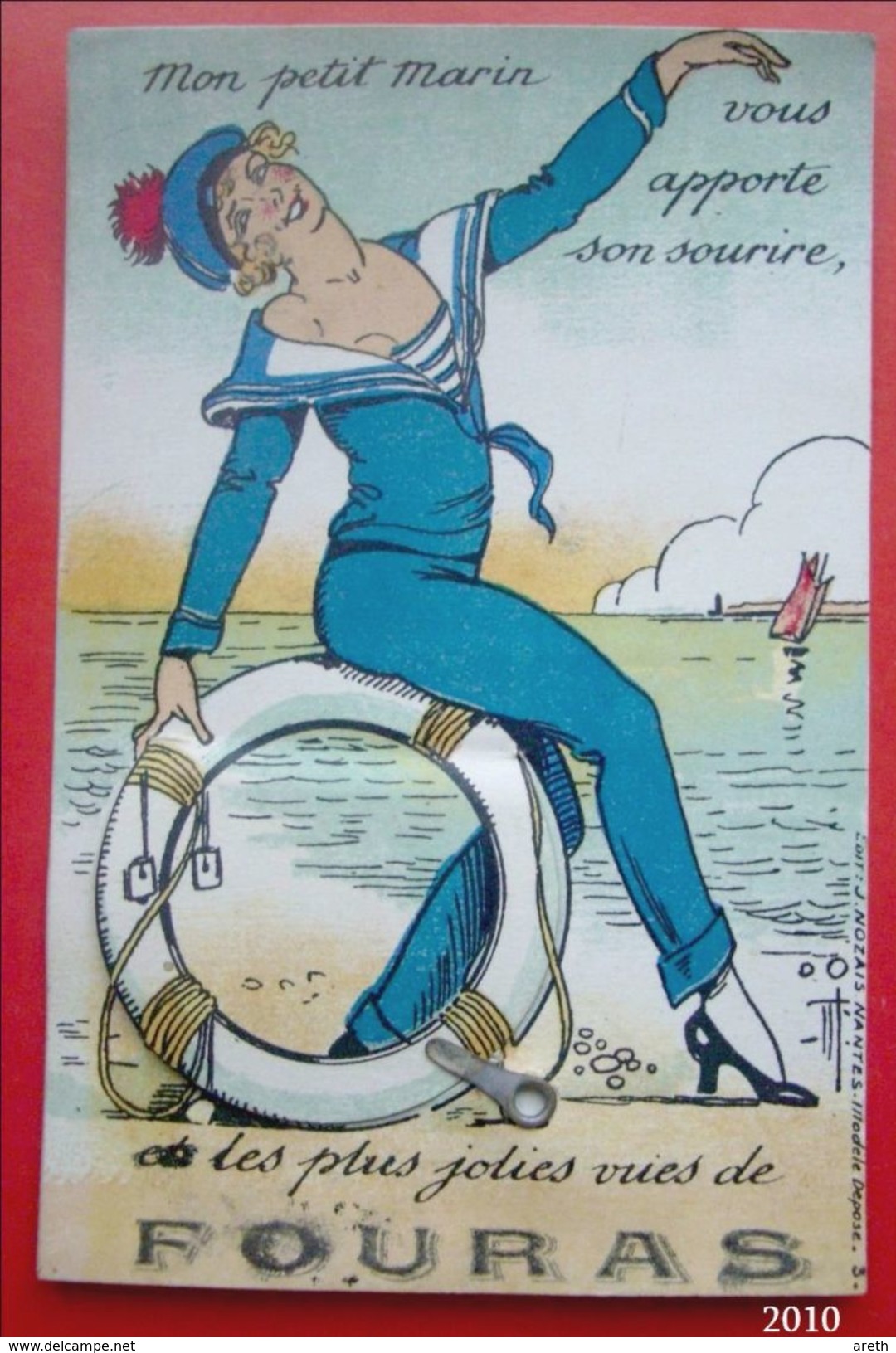 17 FOURAS  Carte A Systeme " Mon Petit Marin Vous Apporte Son Sourire Et Les Plus Jolies Vues De Fouras - Recto / Verso - Fouras-les-Bains