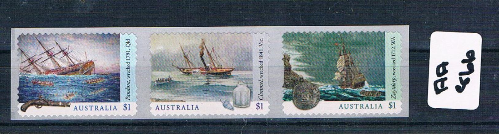 Australia 2017 Ship Wrecks 3val P/s Coil Strip Muh AA866 - Mint Stamps