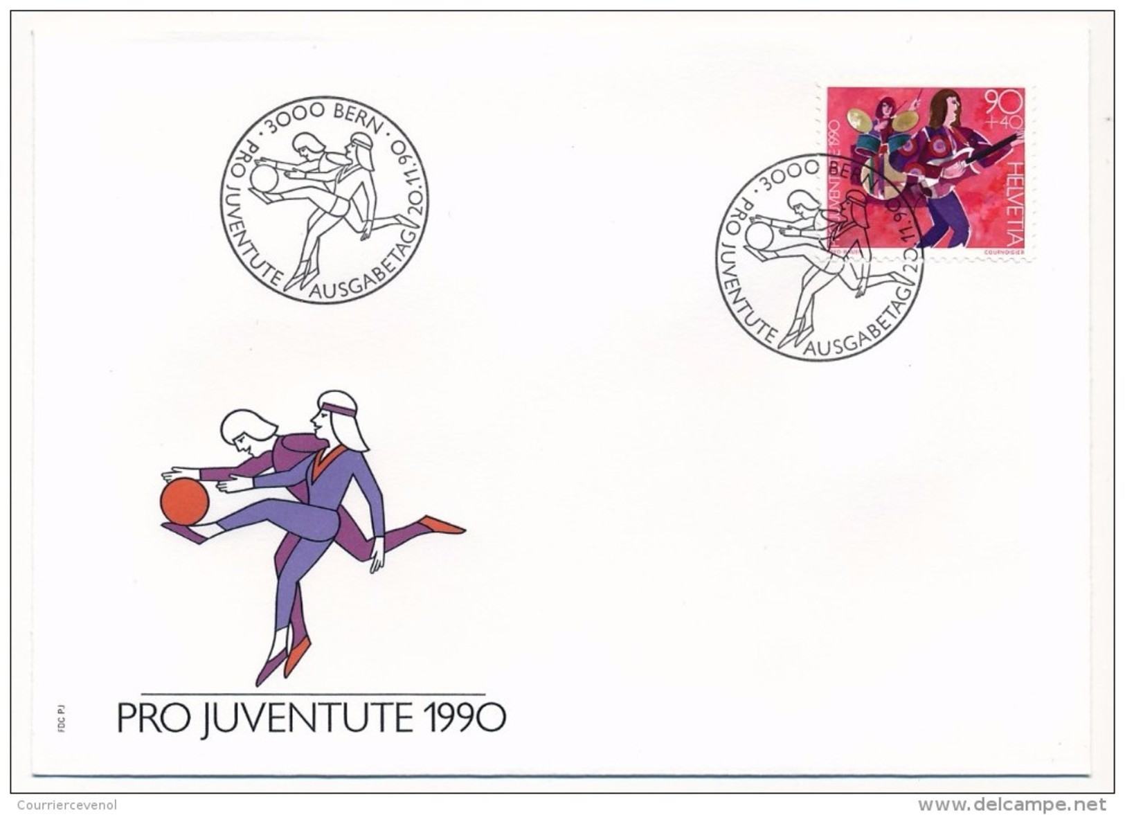 SUISSE -  FDC 1990 - Pro Juventute - 5 Enveloppes ( 2 Séries ) - FDC