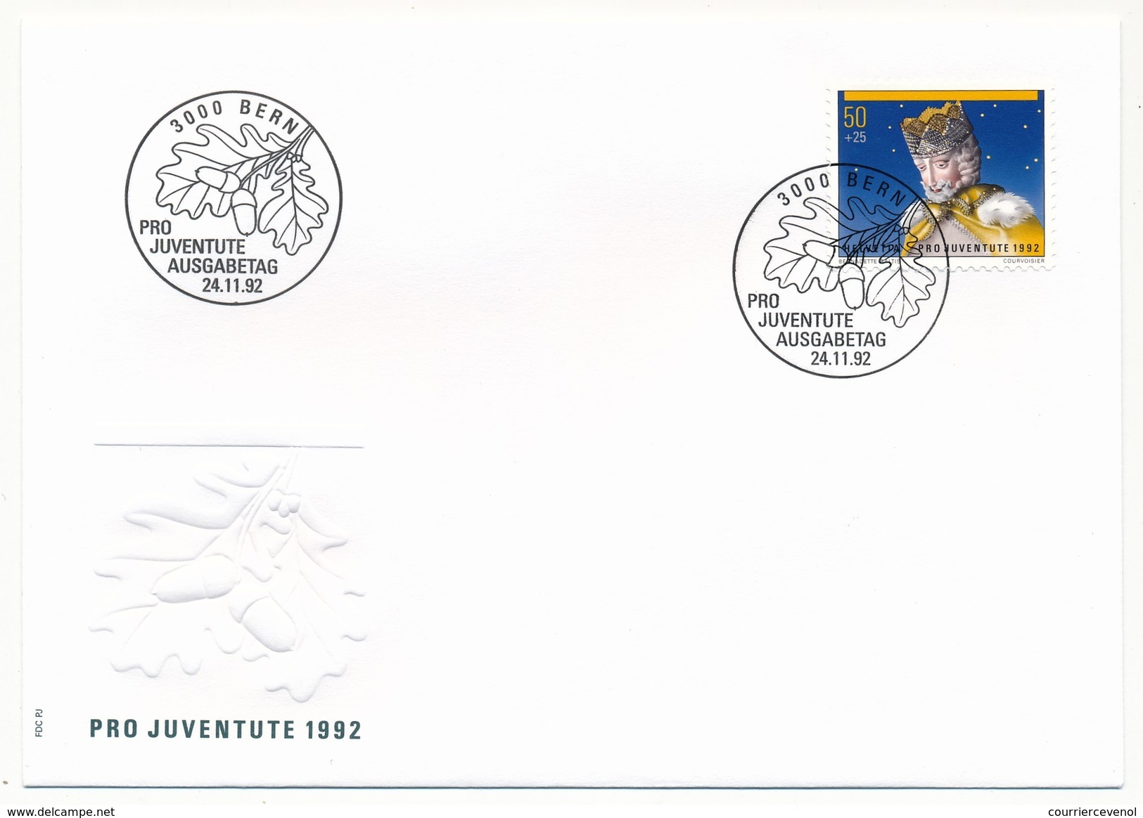 SUISSE - 6 Enveloppes FDC - Pro Juventute 1992 (Conifères) - Bern - 24/11/1992 - FDC