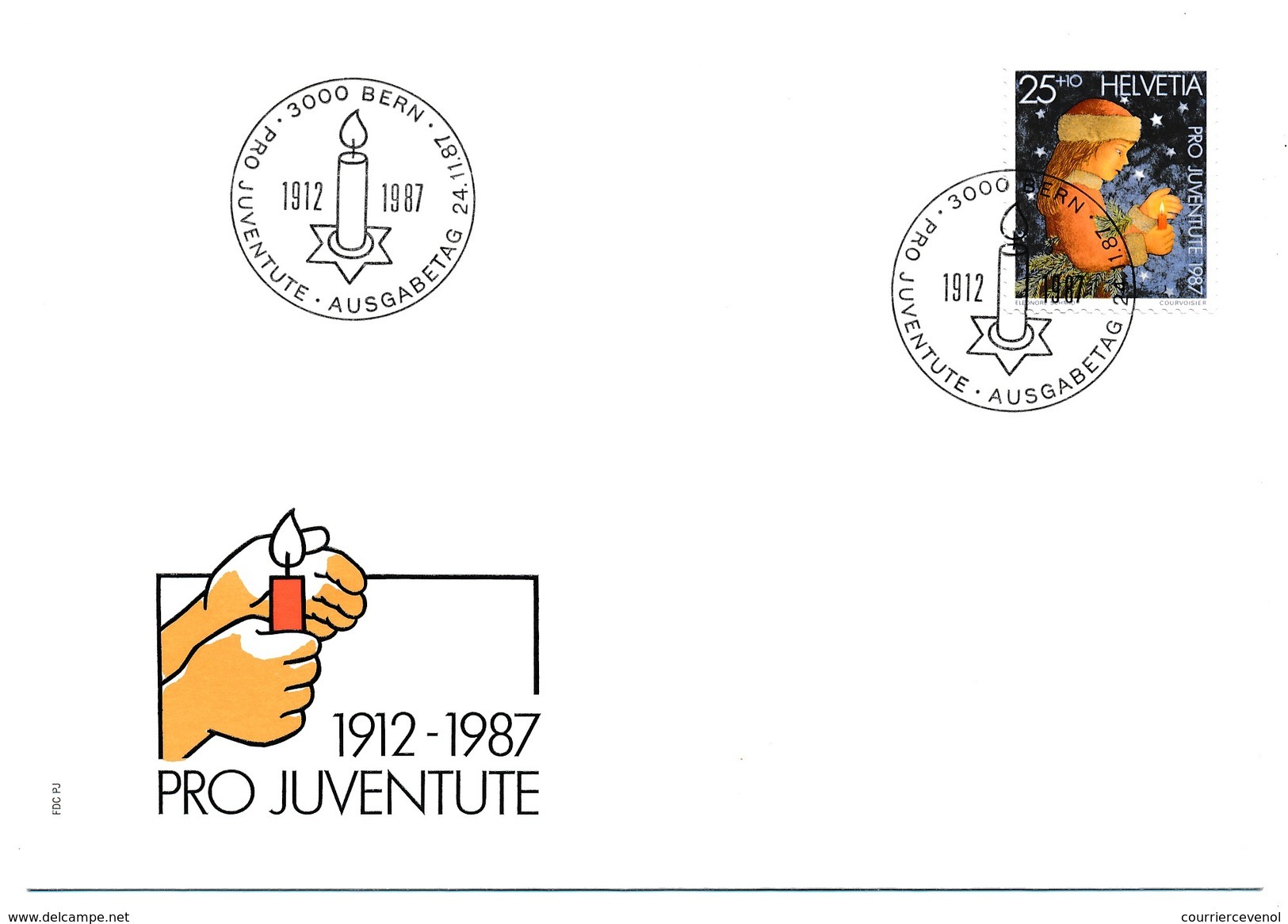 SUISSE - 6 Enveloppes FDC - Pro Juventute 1987 - Bern - 24/11/1987 - FDC