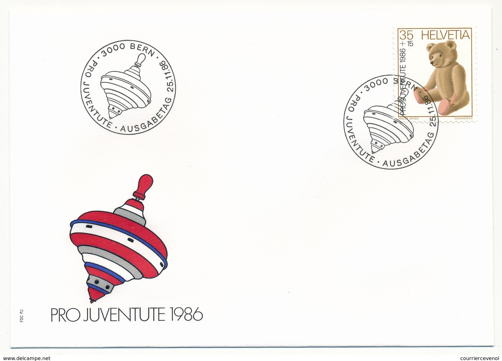 SUISSE - 5 Enveloppes FDC - Pro Juventute 1986 ( Jouets ) - Bern - 25/11/1986 - FDC