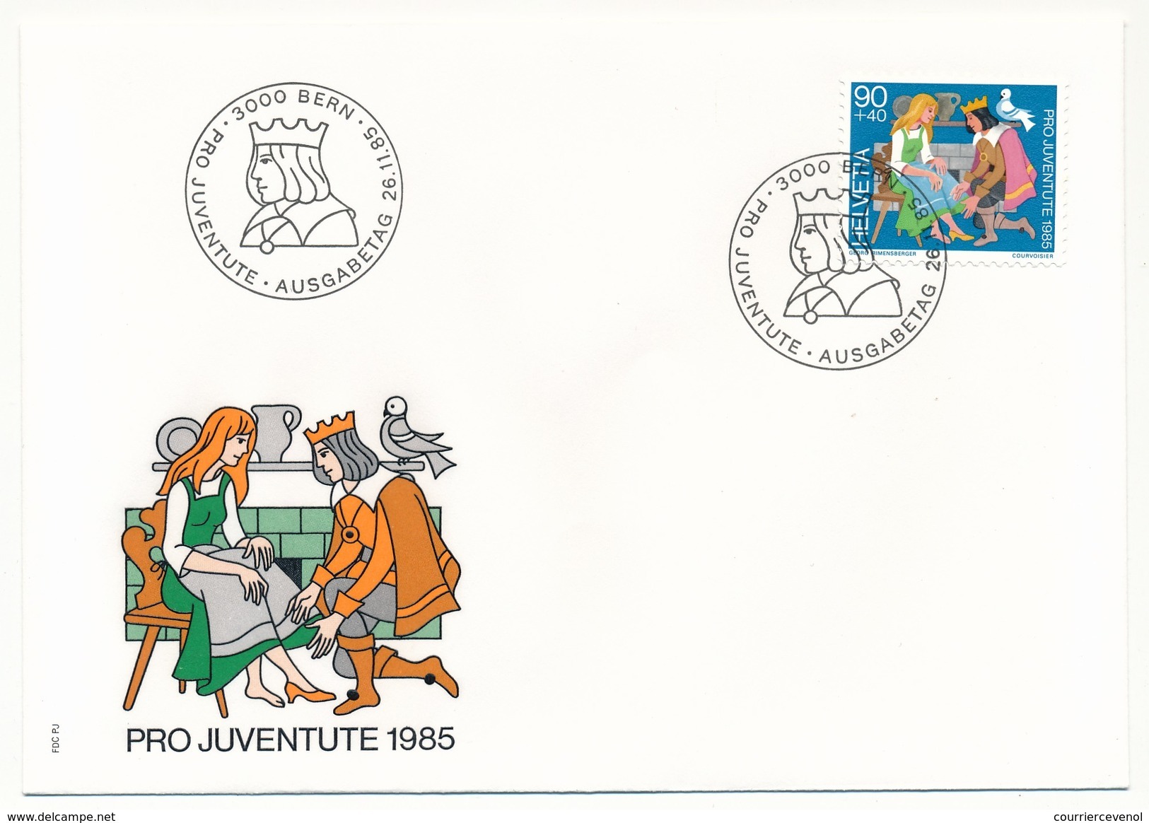 SUISSE - 5 Enveloppes FDC - Pro Juventute 1985 ( Contes ) - Bern - 26/11/1985 - FDC