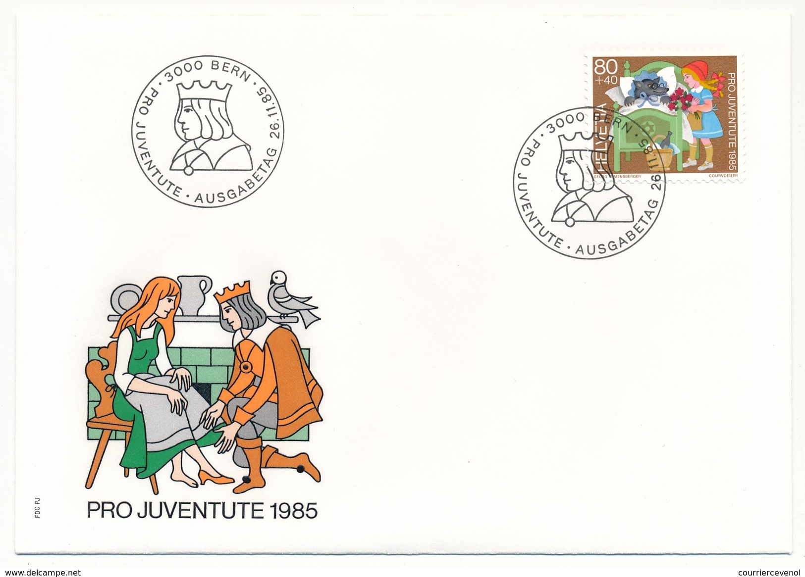 SUISSE - 5 Enveloppes FDC - Pro Juventute 1985 ( Contes ) - Bern - 26/11/1985 - FDC