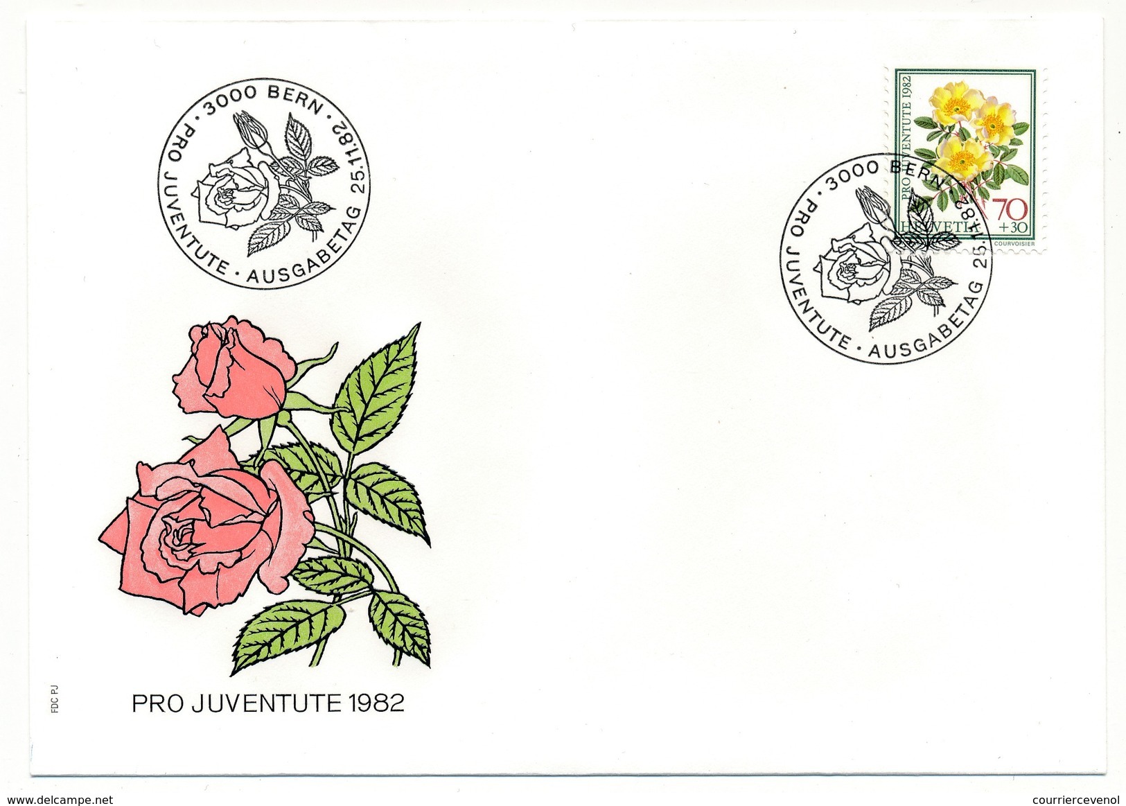 SUISSE - 6 Enveloppes FDC - Pro Juventute 1982 ( Fleurs ) - Bern - 25/11/1982 - FDC