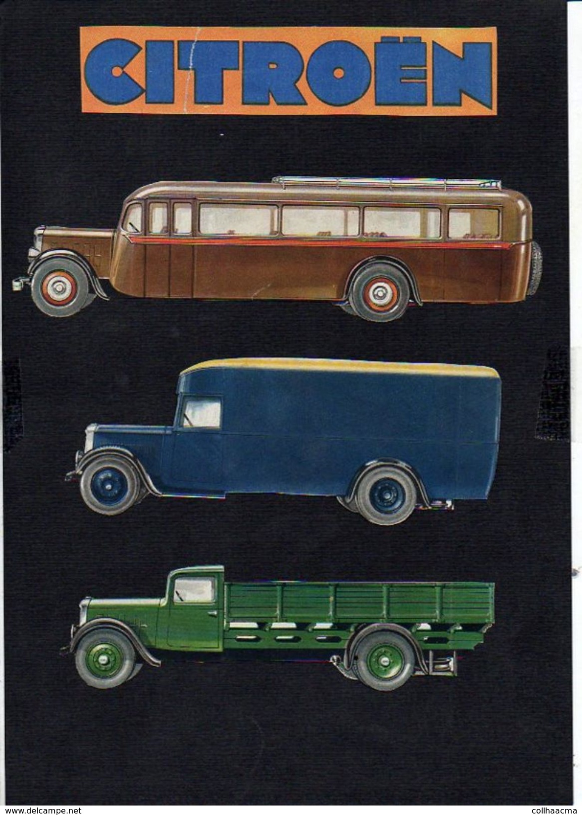 Publicité / Lot De Découpages Autocar,Camions,Automobiles Citroën , Ou ? ( Voir Verso ) - Publicités