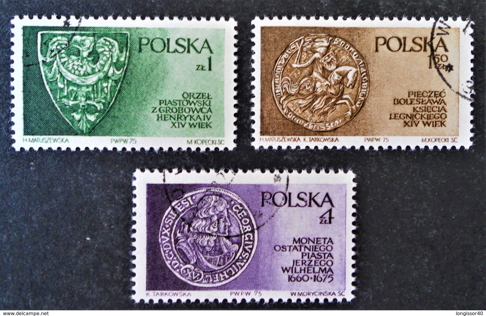 DYNASTIE DES PIASTA DE SILESIE 1975 - OBLITERES - YT 2251/53 - MI 2416/18 - Used Stamps