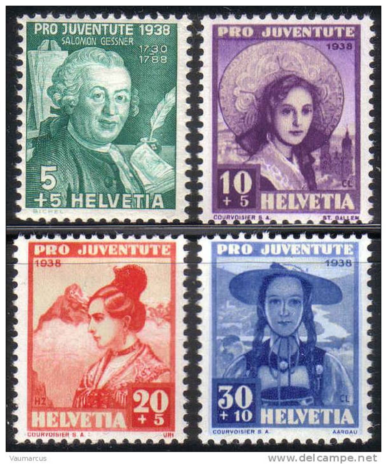 1938 PRO JUVENTUTE ** / MNH Série Complète - Unused Stamps