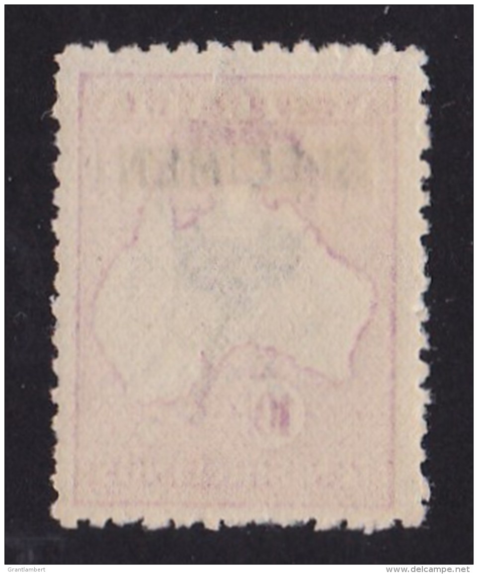 Australia 1917 Kangaroo 10/- 3rd Watermark SPECIMEN Type B MH - Broken Tail - Ongebruikt