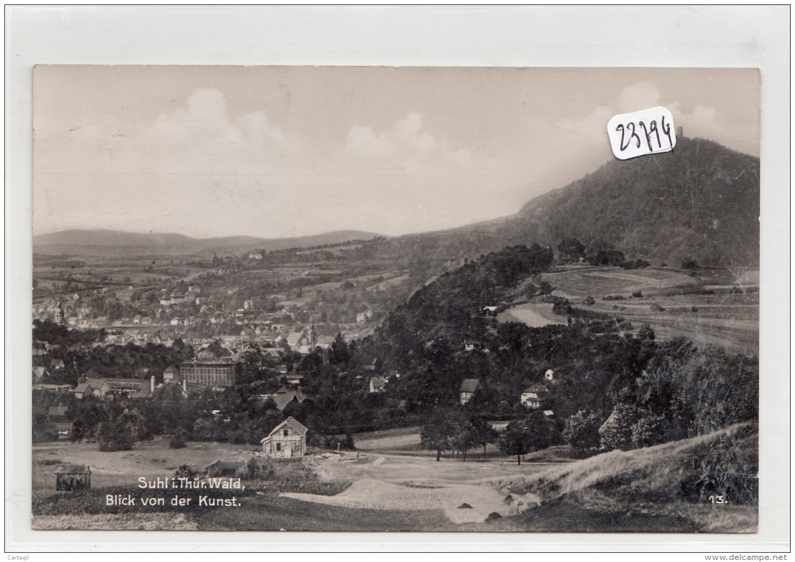 CPA  ( Carte Photo) -23794 - Allemagne  - Suhl - Blick Von Der Kunst - Suhl