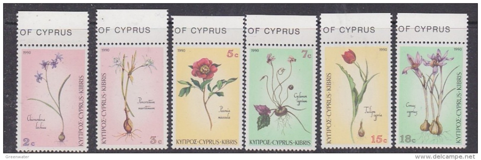 Cyprus 1990 Flowers 6v ** Mnh (29971) - Unused Stamps