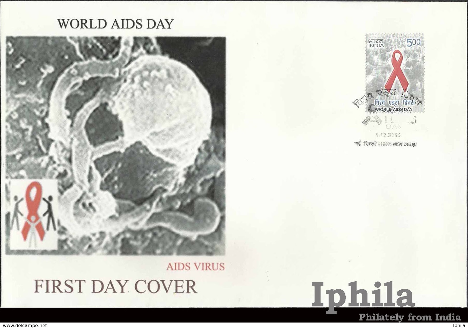 Rare AIDS Virus FDC World AIDS 2006 Ind Private First Day Cover Medical Health Sex Disease Medicine Krankheit Maladie - Disease