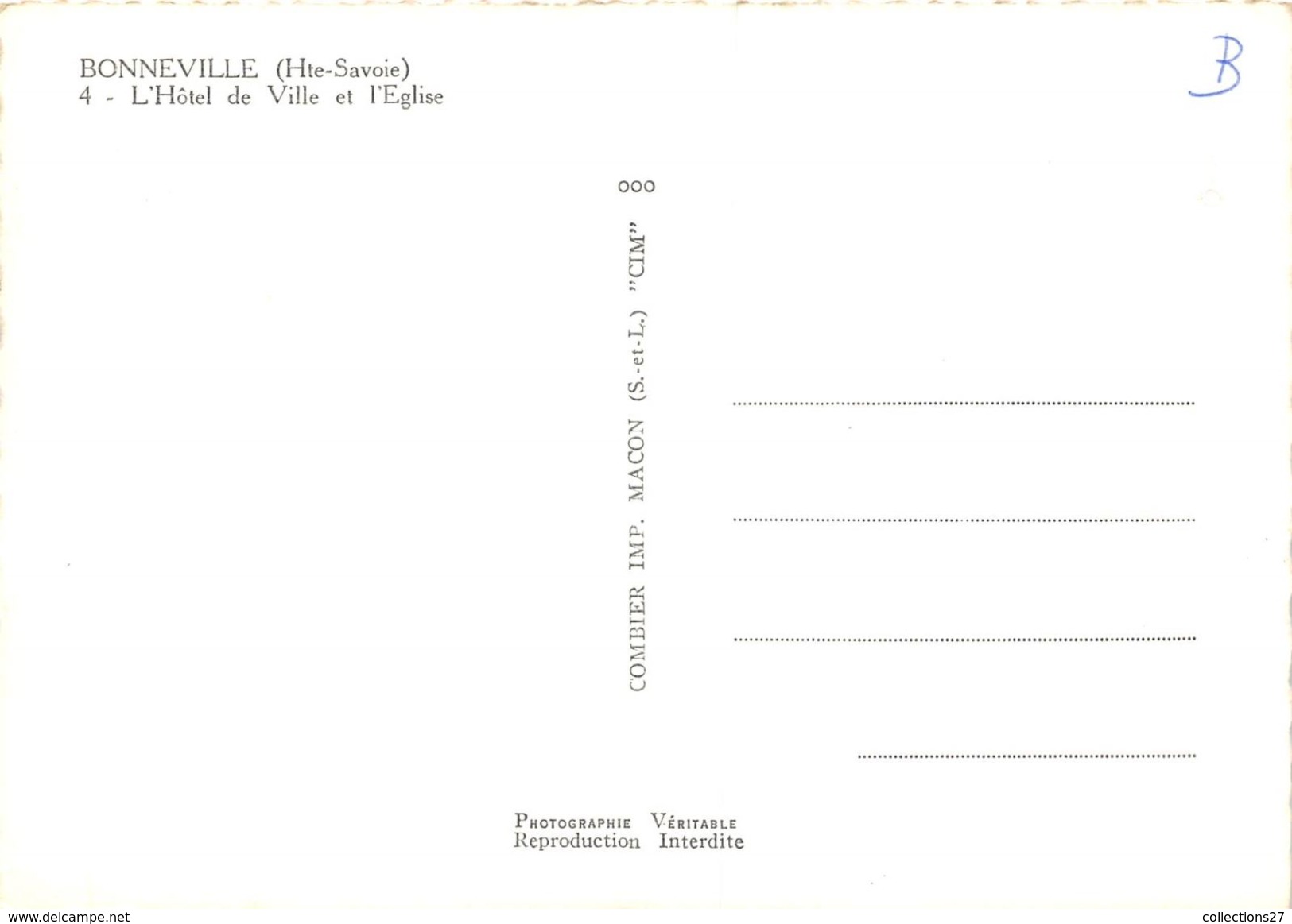 74-BONNEVILLE- L'HÔTEL DE VILLE ET L'EGLISE - Bonneville