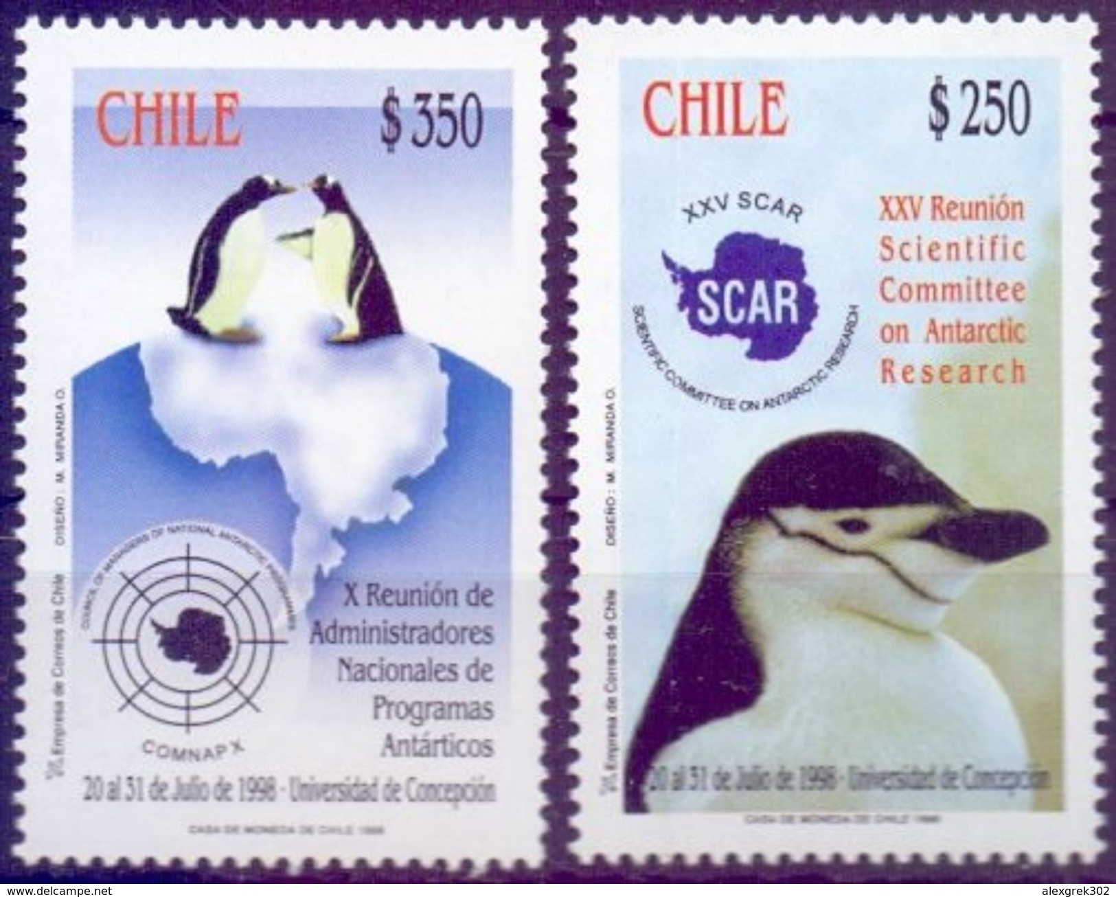 Chile 1998, SCAR 2V MNH. - Chili