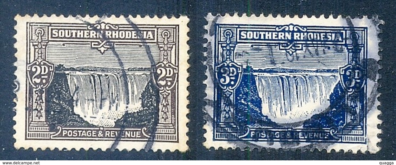 Southern Rhodesia 1931. 2d + 3d Victoria Falls. SG 17/18. - Southern Rhodesia (...-1964)